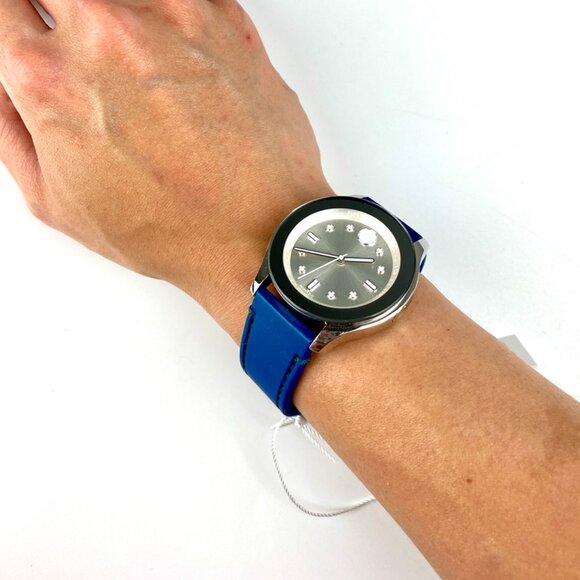 Movado 3600715 Bold Women Silver Dial Green Silicon Strap Swiss Watch, 38mm - Picture 3 of 8